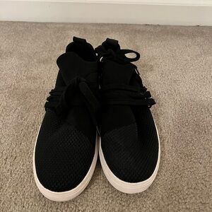 Brand New Steve Madden Black Sneakers with White Soles